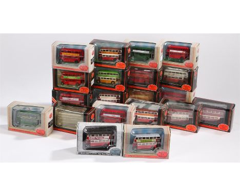 Twenty diecast 1:76 scale model coaches and buses, boxed (20)