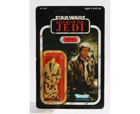 Kenner Han Solo (In Trench coat), Star Wars, Return of the Jedi, 1984, upon a 79 back punched card