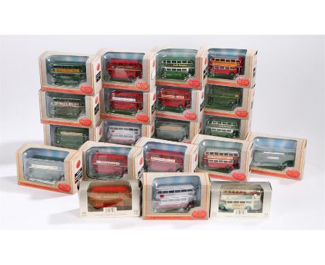 Twenty diecast 1:76 scale model coaches and buses, boxed (20)