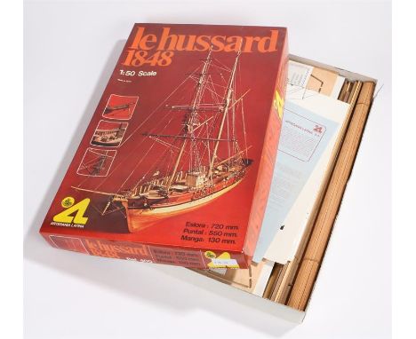 Le Hussard 1848 1:50 scale wooden model boat, boxed