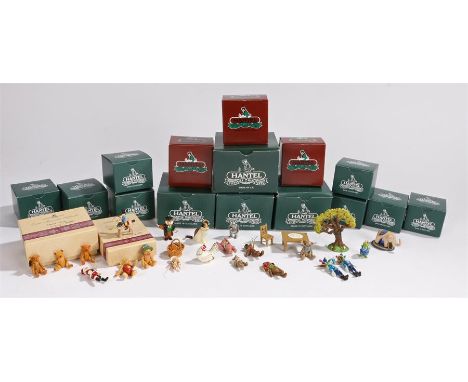 Fifteen Hantel limited edition cast pewter miniatures including teddy bears picnic, butterfly ball, Jack and Jill, Punch and 