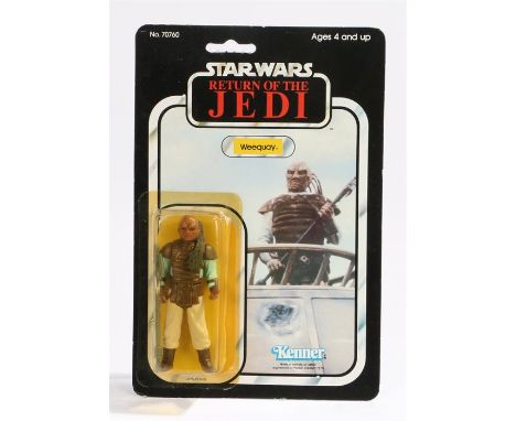 Kenner Weequay, Star Wars, Return of the Jedi, 1983, upon a 77 back unpunched card