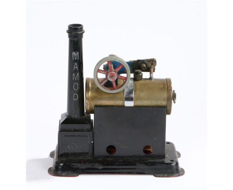 Mamod stationary engine, with brass boiler 14cm wide, 15.5cm high