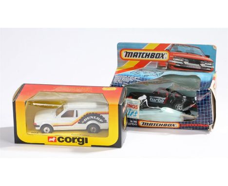Corgi Ford Escort, 503, boxed, together with a Matchbox Superkings K-70 Porsche Turbo, boxed, (2)