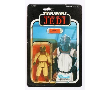 Kenner Klaatu (In Skiff Guard Outfit) Star Wars, Return of the Jedi, upon a 79 punched card back