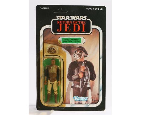 Kenner Lando Calrissian (Skiff Guard Disguise), Star Wars, Return of the Jedi, 1983, upon a 65 back unpunched card