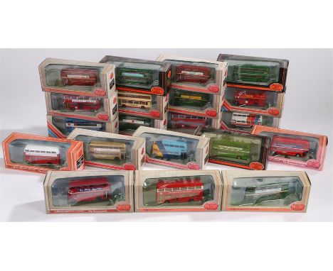 Twenty diecast 1:76 scale model coaches and buses, boxed (20)