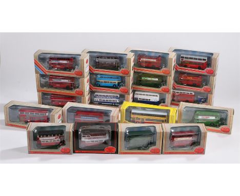 Twenty diecast 1:76 scale model coaches and buses, boxed (20)