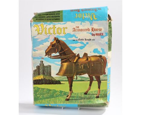 Louis Marx Armoured Horse, Noble Knight Series, Victor, boxed