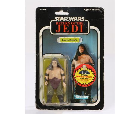 Kenner Star Wars Rancor Keeper Return of the Jedi, upon a 77 back punched card back