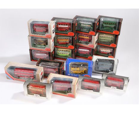 Twenty diecast 1:76 scale model coaches and buses, boxed (20)