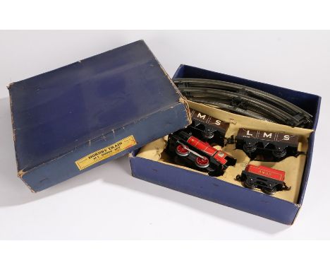 Hornby Trains M1 goods set, O gauge, consisting of M1 Engine, tender numbered 3435, two LMS wagons and a quantity of track, h