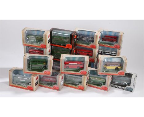 Twenty diecast 1:76 scale model coaches and buses, boxed (20)