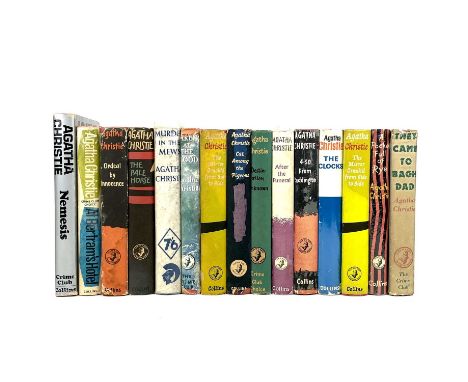 Fourteen Agatha Christie first editions. AGATHA CHRISTIE. '4.50 from Paddington,' first edition, original cloth, spotting to 