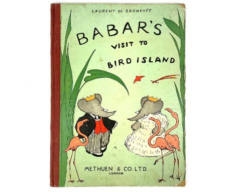 LAURENT DE BRUNHOFF. 'Babar's Visit to Bird Island,' First UK edition, nibbles to edges of pictorial boards, ink owner inscri