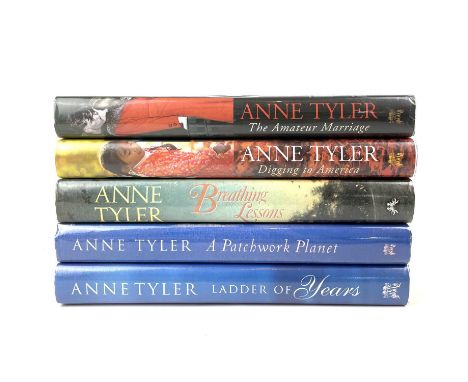 Five UK first editions by Anne Tyler. BREATHING LESSONS (1989) together with LADDER OF YEARS (1995) with A PATCHWORK PLANET (