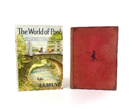 A.A MILNE 'The World of Pooh' 1st edition 1958, with dj unclipped chipped and frayed, mold to cloth; 'The Christopher Robin V