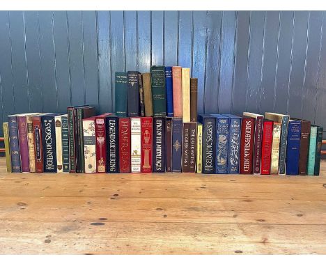 Thirty one 'Folio Society' books on diverse subjects. Including The Normans, Icelandic Sagas, Celtic Myths, Jane Austin's Let