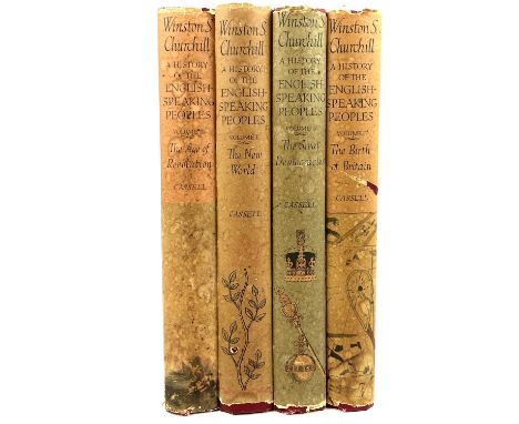 WINSTON CHURCHILL. 'A History of the English Speaking Peoples'. First editions, four vols.