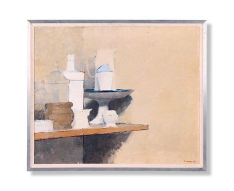 λ&nbspWILLIAM BROOKER (BRITISH 1918-1983)  SHELF END Oil on canvas Signed and dated 67 (lower right) 50 x 60cm (19½ x 23½ in.