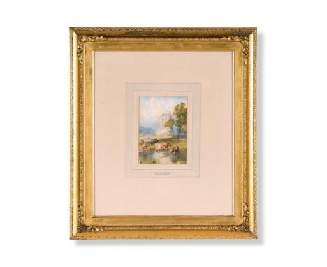 MYLES BIRKET FOSTER (BRITISH 1825-1899)  CAMBUSKENNETH ABBEY, NEAR STIRLING, SCOTLAND  Watercolour and bodycolour Signed with