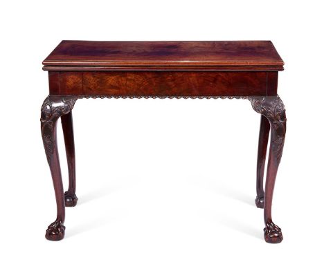 A GEORGE II MAHOGANY CONCERTINA ACTION TEA-TABLE                                                                   MID 18TH C