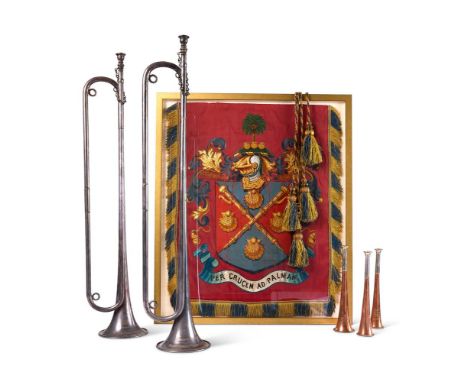 A PAIR OF PRESENTATION FANFARE TRUMPETS  BOOSEY & CO, EARLY 20TH CENTURY  Each inscribed 'WILLIAM HOWARD PALMER THE HIGH SHER