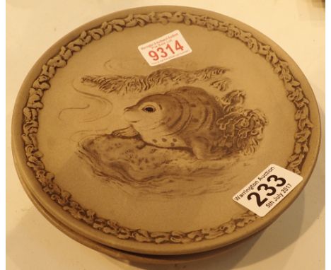 Two Poole pottery plates for WWF seal and blackbird 
