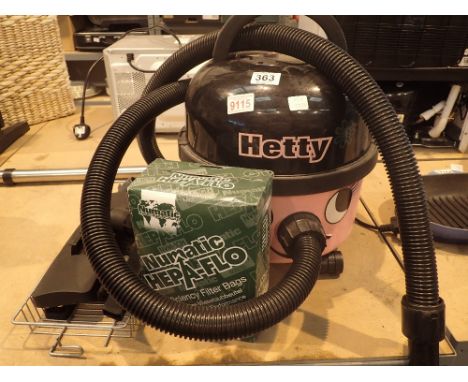 Hetty Hoover with tools and fliter bags 
