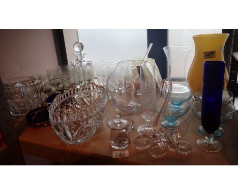 Shelf of mixed glass