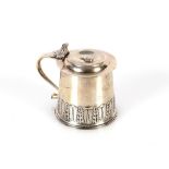 A silver miniature lidded tankard, produced for the Merchant Tailors Company in Commemoration of the