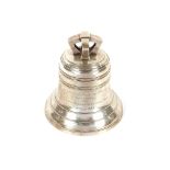 A heavy silver ships bell, with presentation inscription to 'Sir W. Bentley Purchase CBE, MC, with
