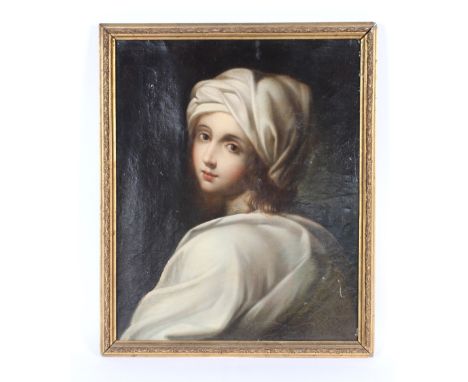 After Guido Reni, portrait study of Beatrice Cenci, unsigned oil on canvas, 57cm x 46cm&nbsp;