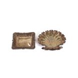 A small late Victorian silver shell shaped dish, decorated with a figure of a young girl, Birmingham