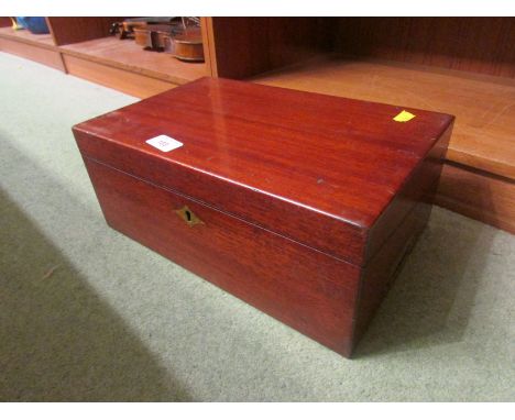 MAHOGANY WRITING SLOPE WITH INTERNAL PIPE RACK AND FOUR PIPES