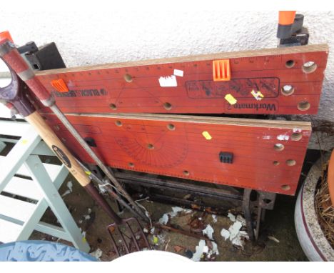 BLACK AND DECKER WORKMATE, GARDEN FORK AND EDGING SHEARS