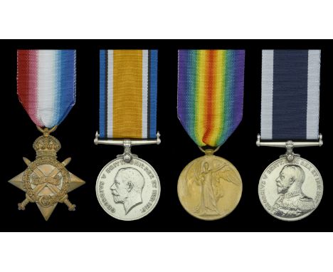 Four: Chief Petty Officer S. R. Harris, Royal Navy  1914-15 Star (216991, S. R. Harris, P.O. 1., R.N.); British War and Victo