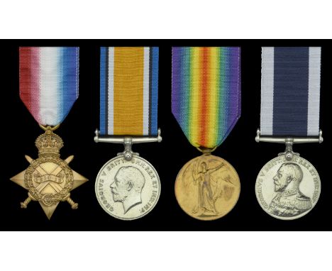 Four: Blacksmith First Class G. G. Seick, Royal Navy, who served as a naval diving instructor  1914-15 Star (M.14662 G. G. Se