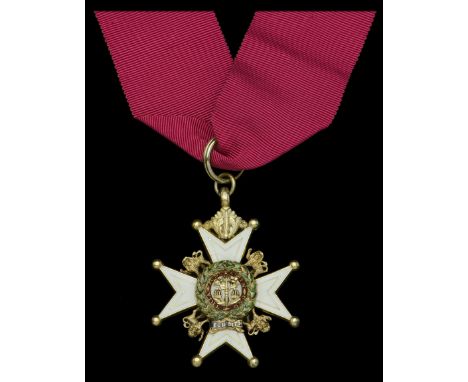 The Most Honourable Order of the Bath, C.B. (Military) Companion’s breast badge, converted for neck wear, silver-gilt and ena