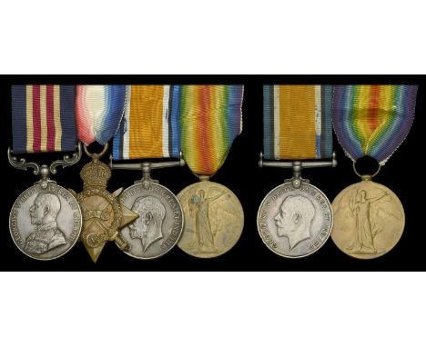 Family Group:  A Great War ‘1916’ M.M. group of four awarded to Lance-Corporal F. H. Steward, 12th (Service) Battalion, Royal