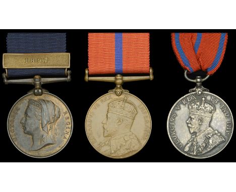 Three: Police Constable T. Riddles, City of London Police  Jubilee 1887, 1 clasp, 1897, City of London Police, bronze (P.C. 7