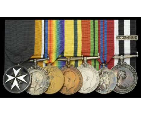 A Serving Brother of St John group of seven awarded to Sapper E. L. Price, 21st Company, Inland Waterways and Docks, Royal En