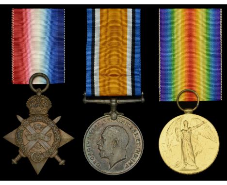 Three: Driver W. Linley, Army Service Corps, who died in January 1918  1914 Star (T1-125 Dvr: W. Linley. A.S.C.); British War