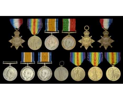 Pair: Private H. Griffiths, York and Lancaster Regiment 1914-15 Star (19295 Pte. H. Griffiths. York: & Lanc: R.); Victory Med