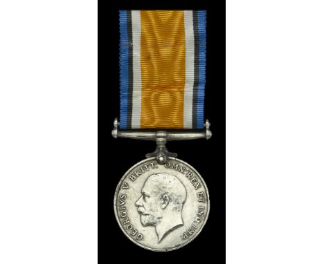 The British War Medal awarded to Lance-Corporal C. W. Hogg, 1st Battalion, Royal Scots Fusiliers, who was killed in action at