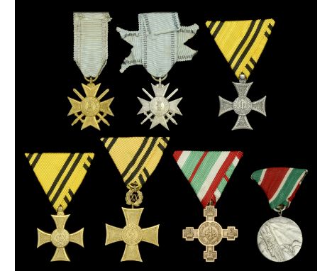 Bulgaria, Kingdom, Military Order for Bravery, Soldier’s Cross for Bravery (2), Second Class, gilt, dated 1915; Third Class, 