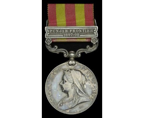 India General Service 1895-1902, 1 clasp, Punjab Frontier 1897-98 (38533 Drv. F. Smith K. By. R.H.A.) toned, good very fine  