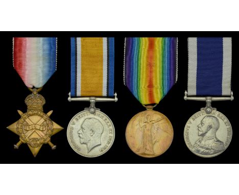 Four: Stoker First Class W. C. Teague, Royal Navy  1914-15 Star (K.27115 W. C. Teague. Sto. 2 R.N.); British War and Victory 