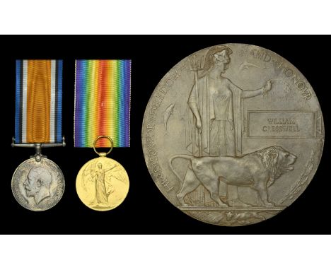 Pair: Rifleman W. Cresswell, 8th Battalion (Post Office Rifles), late 5th (City of London) Battalion (London Rifle Brigade), 