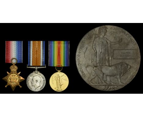 Three: Private W. Clayden, 1st Battalion, Bedfordshire Regiment, who was killed in action near Gheluvelt during the First Bat